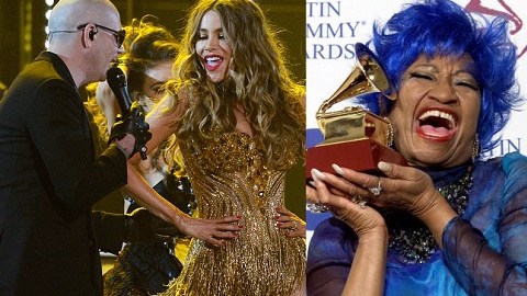 Pitbull, Sofía Vergara, Celia Cruz y Lin-Manuel Miranda participaron en los Premios Grammy 2016 pero no todos gustaron al público.