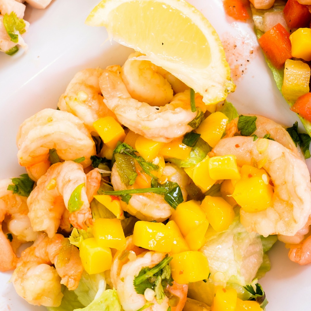Comidas light y frescas, suculento ceviche de camarón y mango La Opinión