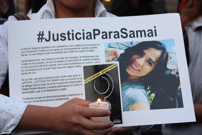 Samaí Márquez Salgado, tenía dos meses de embarazo, y su cuerpo fue encontrado el 20 de febrero en la zona de Valsequillo.