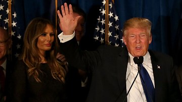 Donald Trump Holds New Hampshire Primary Night Gathering In Manchester