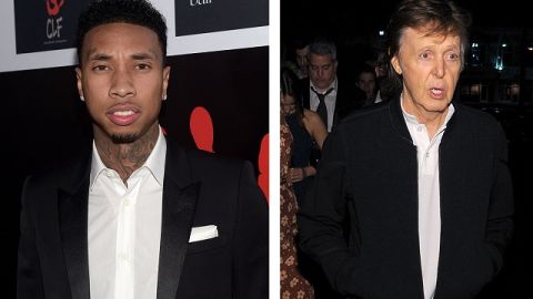 Tyga y Paul McCartney no estuvieron juntos en la misma fiesta posterior a los premios Grammy 2016.