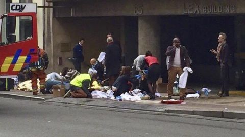 Se intensifica la seguridad tras las explosiones en Bruselas.