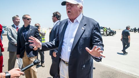 Presidential Candidate Donald Trump Tours U.S. Border In Texas