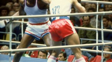 Teófilo Stevenson, de Cuba, considerado el más galardonado boxeador de la historia de los Juegos Olímpicos. Aquí en Moscú 1980.