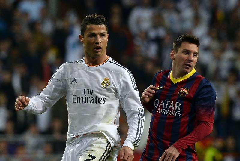 Cristiano Ronaldo, del Real Madrid, y Messi, del Barcelona.