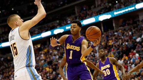 D'Angelo Russell en el Pepsi Center de Denver.