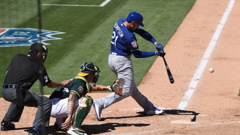 Trayce Thompson, de los Dodgers, tuvo otra buena actuación en la pretemporada del equipo.