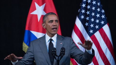 Obama pronuncia un discurso en el Gran Teatro de La Habana, el 22 de marzo de 2016.