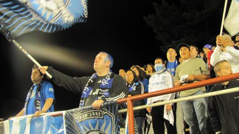 Fans de los Earthquakes de San José.