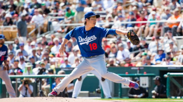 Kenta Maeda fue el abridor de los Dodgers.