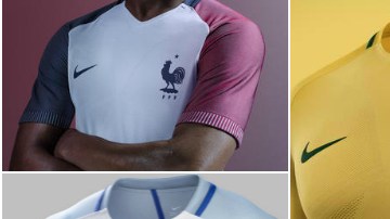 Los uniformes de Brasil, Francia, EEUU, Inglaterra y Portugal para este 2016.