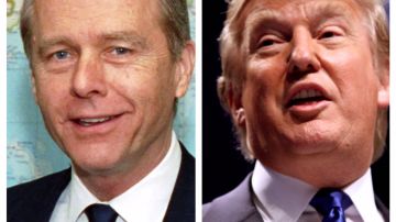 Pete Wilson (i) y Donald Trump, dos políticos republicanos que se han beneficiado atacando a la comunidad migrante. (archivo)