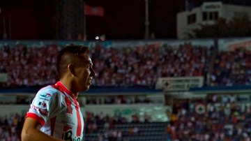 Kevin Chaurand y su festejo del gol que le dio el triunfo al Necaxa.