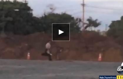 El momento escalofriante fue captado en video.