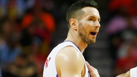 J.J. Redick  (izq.) y Chris Paul. jugadores estelares de los Clippers.