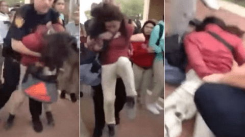 estudiante texas body slam abuso policial