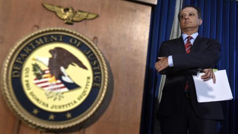 l fiscal del sur de Nueva York, Preet Bharara durante una rueda de prensa en Nueva York, Estados Unidos.