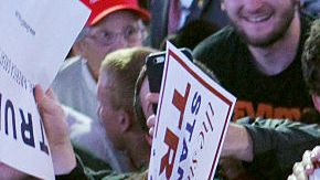 Donald Trump durante un mitin de su campaña en Indianapolis.