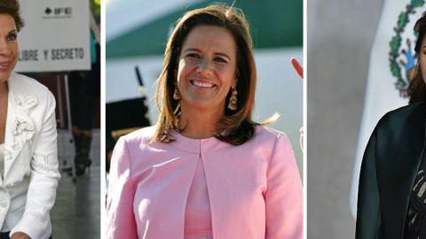 Marta Sahagún, Margarita Zavala y Angélica Rivera.