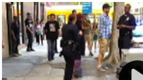 Imagen de víctima, tendida en plena calle del centro de Los Ángeles.