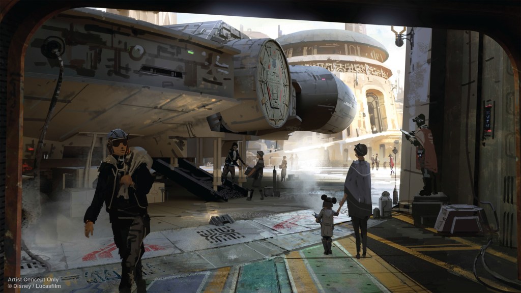 Otra imagen conceptual de 'Star Wars Land'.