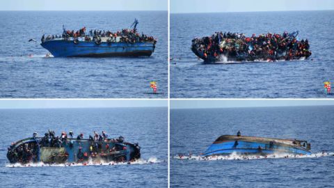 Aunque la marina italiana acudió en su ayuda, siete personas perecieron ahogadas.