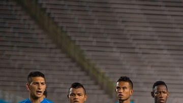 La selección de Honduras durante un juego anterior en el Cotton Bowl, recinto de Dallas en el que iban a jugar contra Ecuador.