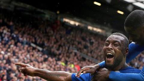 Wes Morgan festeja el gol del empate.