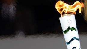 Dilma Rousseff y la antorcha olimpica