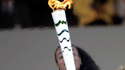 Dilma Rousseff y la antorcha olimpica