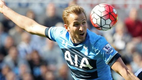 Kane en acción en el último partido de la temporada.