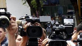 Periodistas se manifiestan por la desaparición de sus colegas.