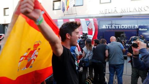 Atletico de Madrid llega a Milan