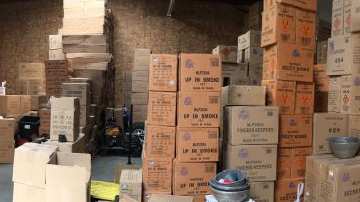 Fuegos artificiales confiscados. /CORtesía del LACFD