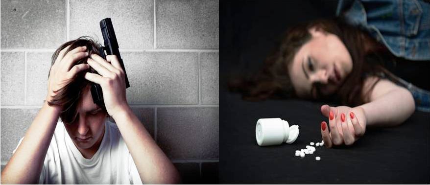 Los varones se suicidan con armas de fuego o se ahorcan, mientras que las hembras recurren a sobredosis con pastillas o se autolesionan. 