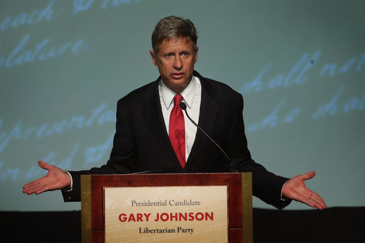 Gary Johnson, de 63 años, es exgobernador de Nuevo México.