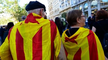 La bandera estelada e símbolo del independentismo de la región de Cataluña.