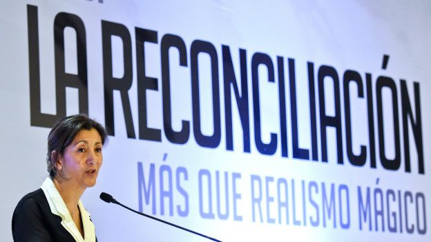 Ingrid Betancourt participó el 5 de mayo en el foro "La reconciliación, más que realismo mágico", en Bogotá.