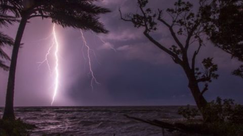 El relámpago desde Ologá, una población al Sur del Lago desde donde se ve cada noche el fenómeno.