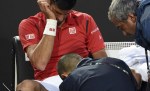 Novak Djokovic se lesiona el tobillo