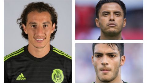 Andres Guardado, Raul Jimenez y Alfredo Talavera