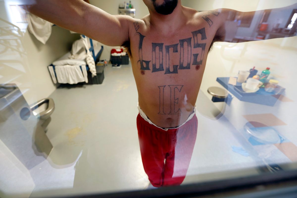 An immigrant detainee at the Adelanto Detention Center.