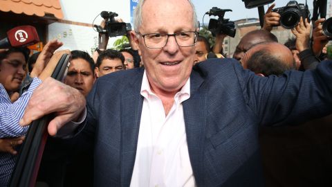 El candidato a la presidencia de Perú, Pedro Pablo Kuczynski, por el partido Peruanos por el Kambio.