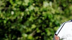 Messi durante el último entrenamiento previo al partido.