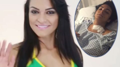 La brasileña saltó al vacío desde el cuarto piso de su residencia.