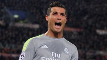 Cristiano Ronaldo en pleno festejo del primer gol contra la Roma en la pasada Champions League.