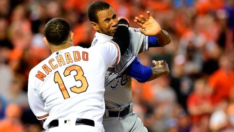 Machado y Ventura ya se traían ganas desde el segundo inning.