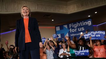 Hillary Clinton durante un evento este jueves en El Centro, California  (Photo by Justin Sullivan/Getty Images)