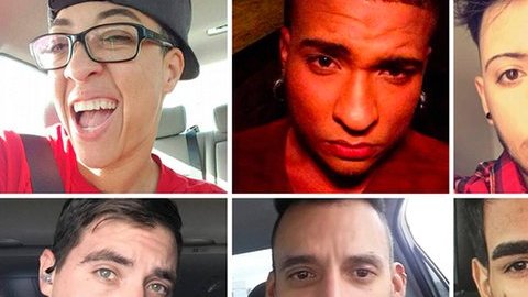 Víctimas de Orlando (de izq. superior): Kimberly Morris, Stanley Almodovar III, Luis Omar Ocasio-Capo, Juan Ramon Guerrero, Eric Ivan Ortiz-Rivera, Edward Sotomauor Jr.