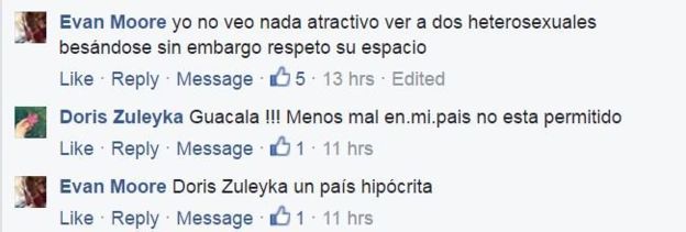 La discusión en nuestra página de Facebook a raíz de la foto de los homosexuales besándose fue acalorada, por decir lo menos.